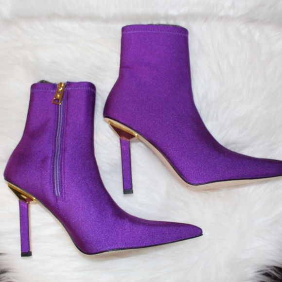 Good American , Neoprene Purple Bootie  Kickstand + Dust bag - Picture 1 of 11